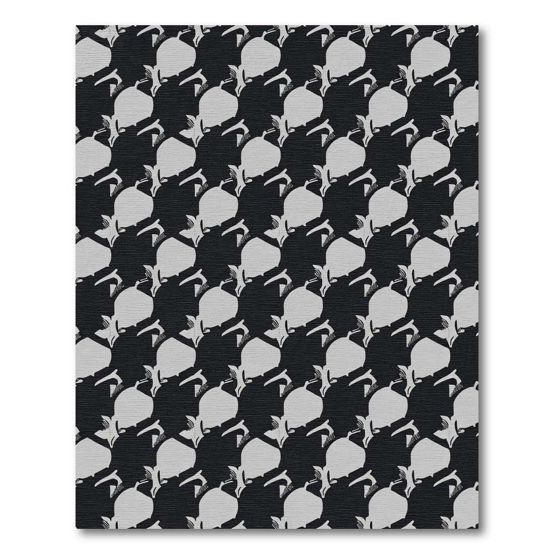 Minimalist Black White Abstract Figures Rug