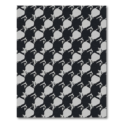 Minimalist Black White Abstract Figures Rug