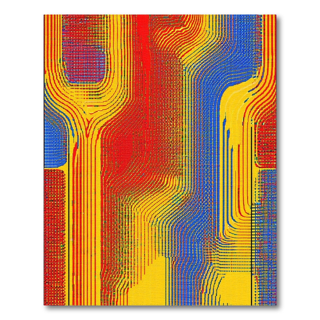 ODIKA Vibrant Multi-Color Wave Area Rug