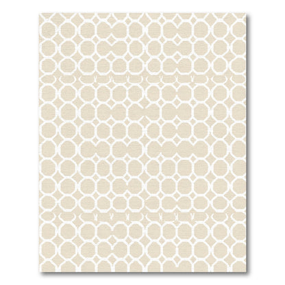 Geometric Octagon Lattice Beige Rug