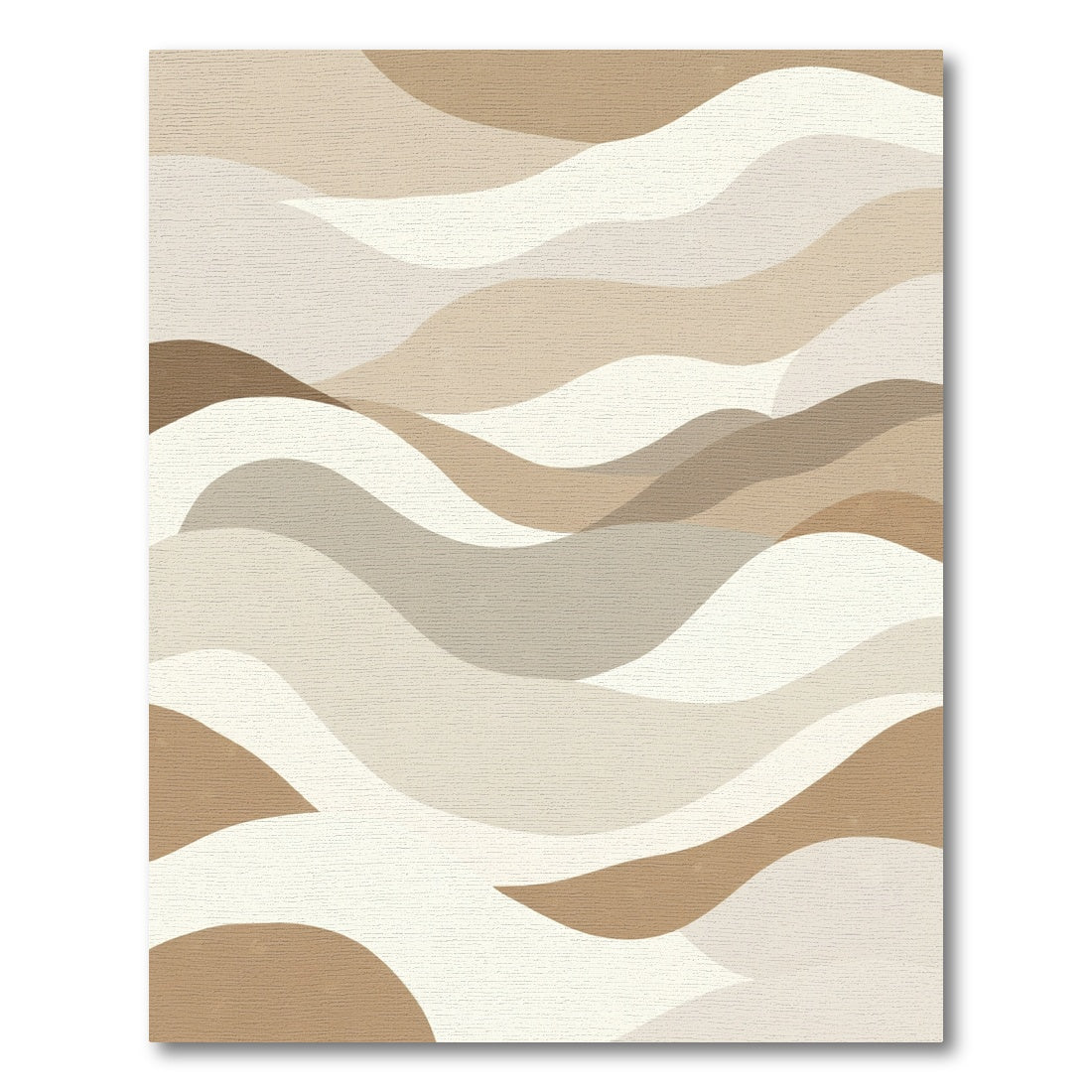 Earthy Pastel Landscape Waves Rug