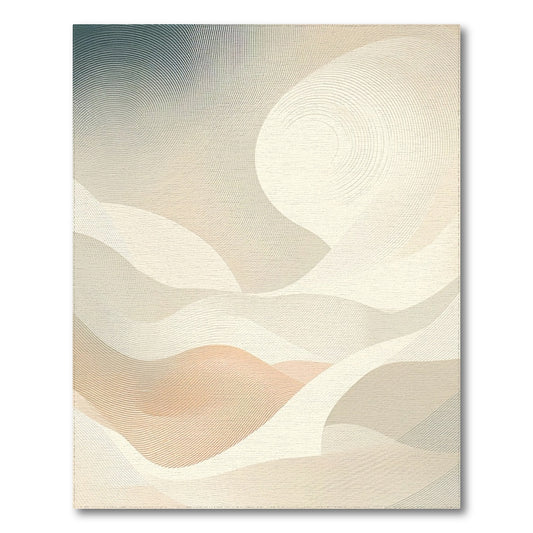 Neutral Swirling Wave Rug