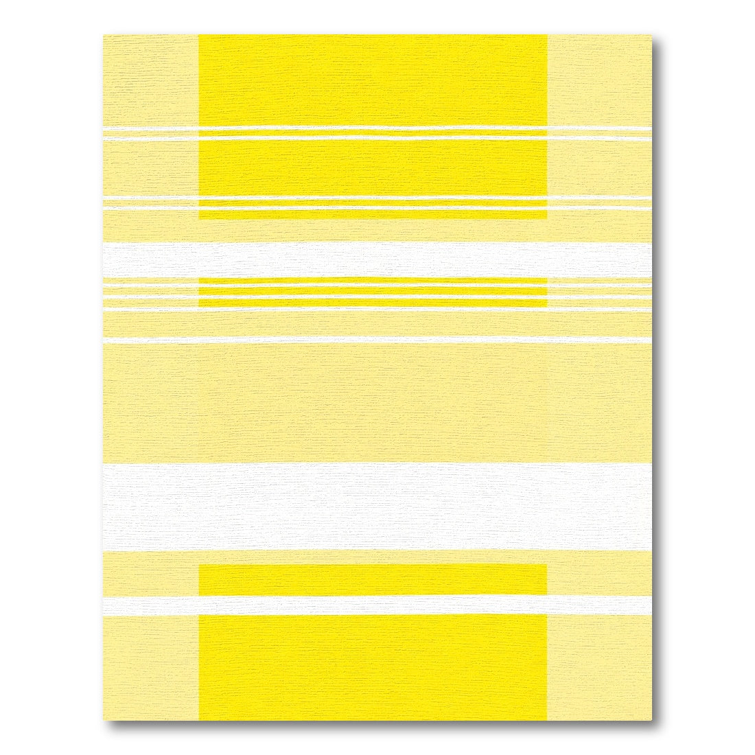 Bright Yellow Horizontal Stripe Rug