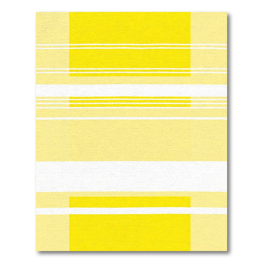 Bright Yellow Horizontal Stripe Rug