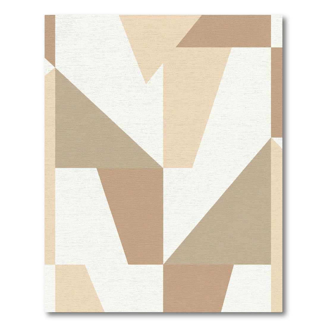 Geometric Neutral Tone Abstract Composition Rug