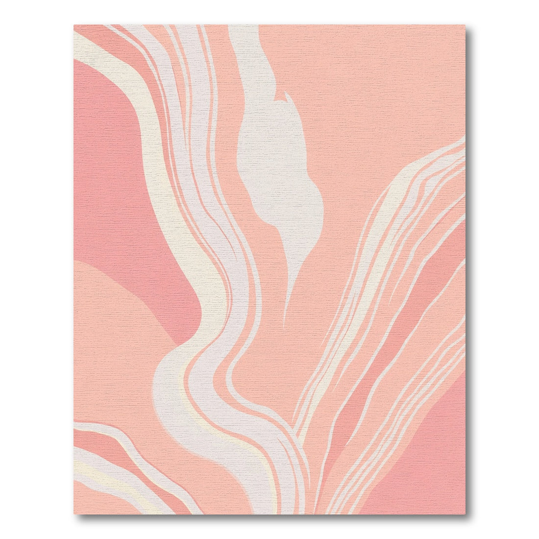Soft Coral Abstract Flow Rug