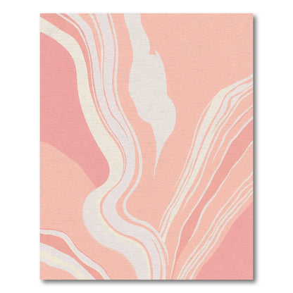 Soft Coral Abstract Flow Rug