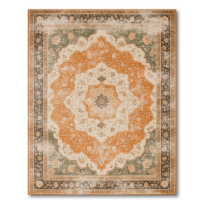 Vintage Persian Medallion Area Rug