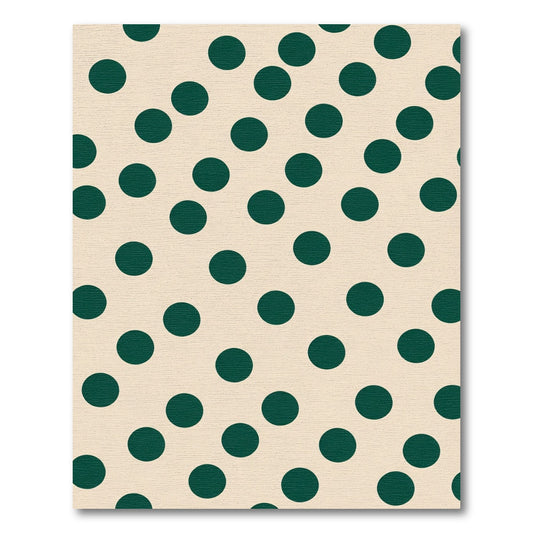 Irregular Forest Green Polka Dot Rug