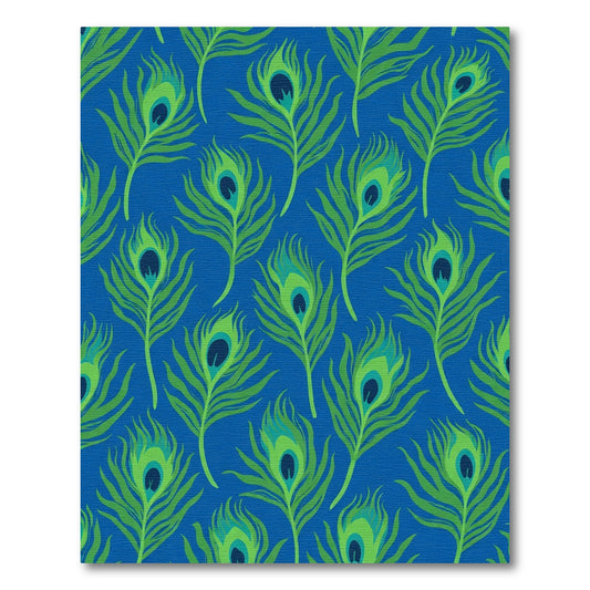 Vibrant Peacock Feather Blue Green Rug
