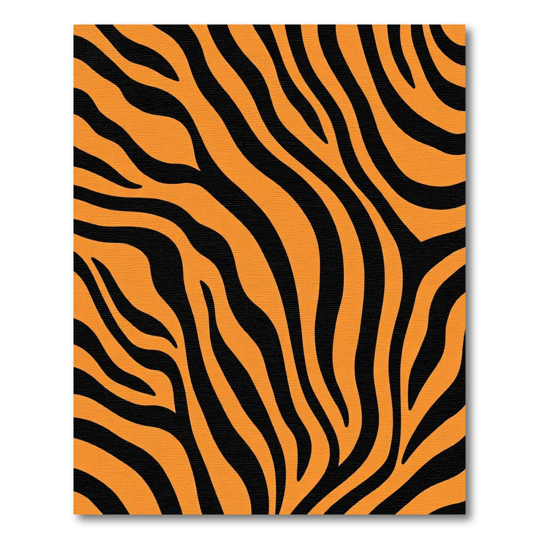 Vibrant Orange Black Swirl Stripes Rug
