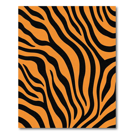 Vibrant Orange Black Swirl Stripes Rug