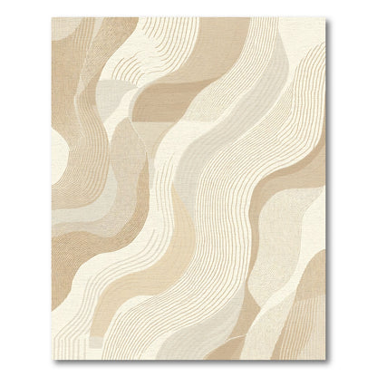 Neutral Organic Wave Lines Rug