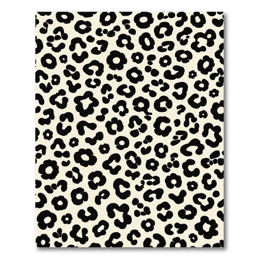 Cream Black Feline Spots Rug