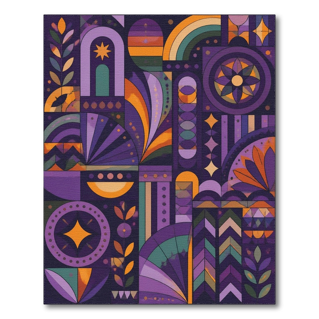 Vibrant Mosaic Geometric Area Rug