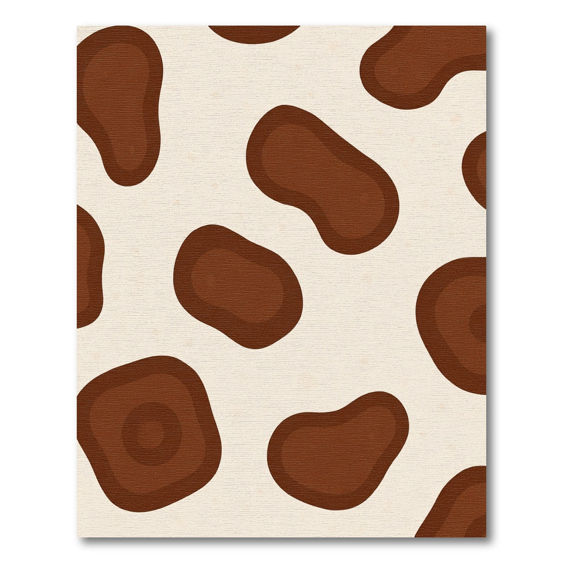 Brown Dalmatian Spots Cream Background Rug