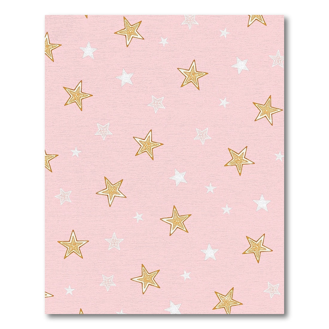 Pink Gold Star Glitter Garland Rug