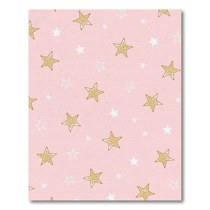 Pink Gold Star Glitter Garland Rug