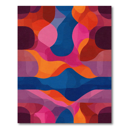Vibrant Abstract Organic Shapes Rug