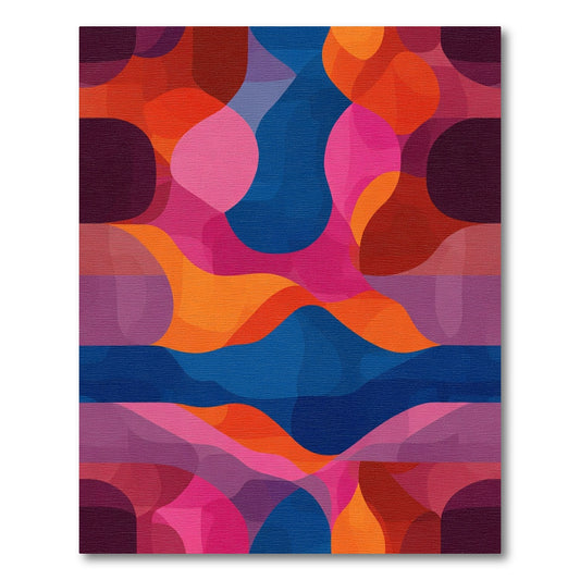Vibrant Abstract Organic Shapes Rug