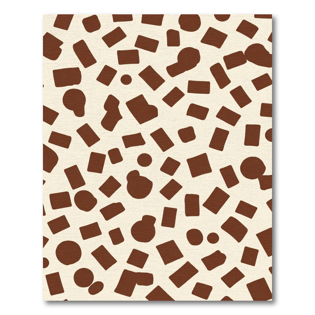 Brown Tan Irregular Shape Scatter Rug