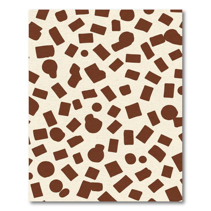 Brown Tan Irregular Shape Scatter Rug