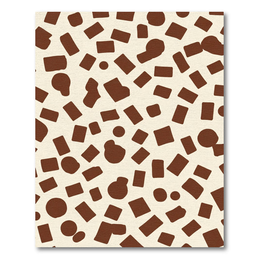 Brown Tan Irregular Shape Scatter Rug