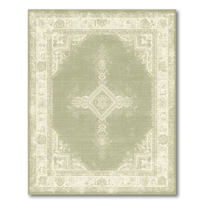 Distressed Vintage Sage Green Distressed Vintage Area Rug