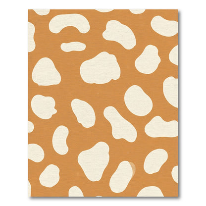 Rustic Orange Cream Blotchy Rug