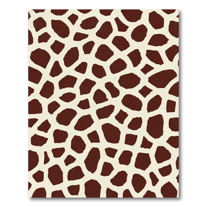 Brown Cream Giraffe Spots Rug