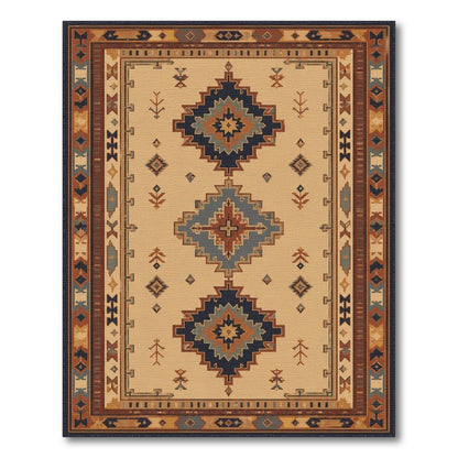Beige Southwestern Geometric Area Rug