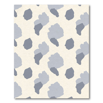 Soft Gray Abstract Cloud Forms Rug