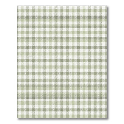 Green Checkered Gingham Area Rug
