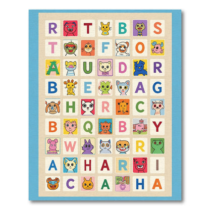 Alphabet Zoo Cute Animal Faces Rug