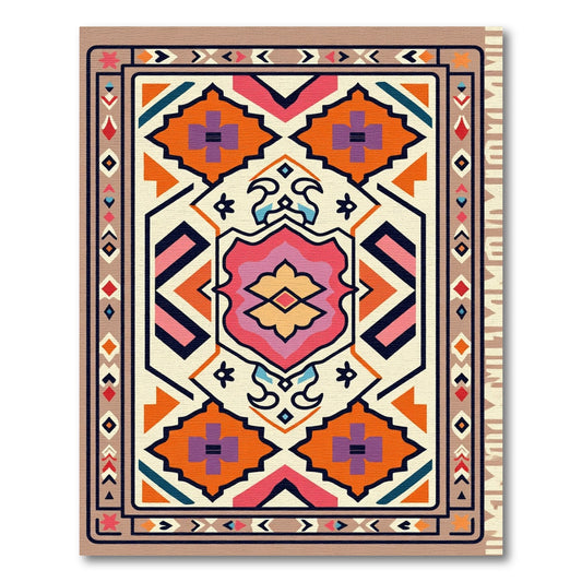 Vibrant Geometric Medallion Bazaar Rug