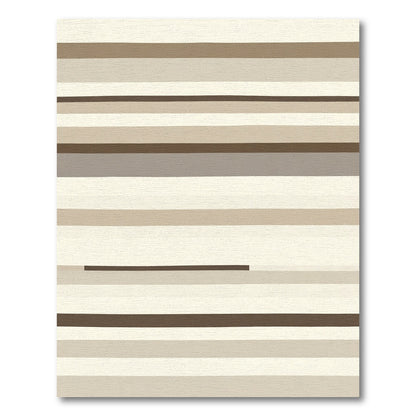 Earthy Tone Contemporary Stripe Rug
