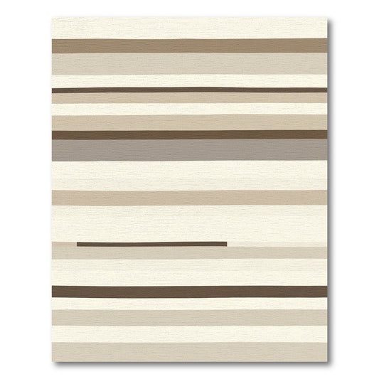 Earthy Tone Contemporary Stripe Rug