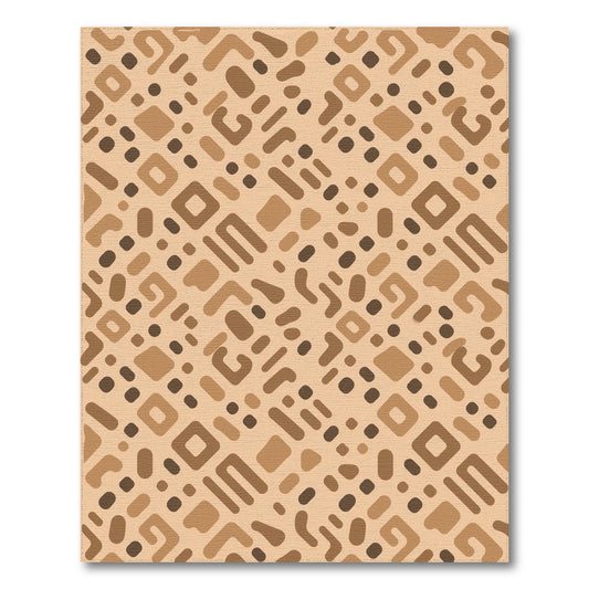 Abstract Brown Abstract Area Rug