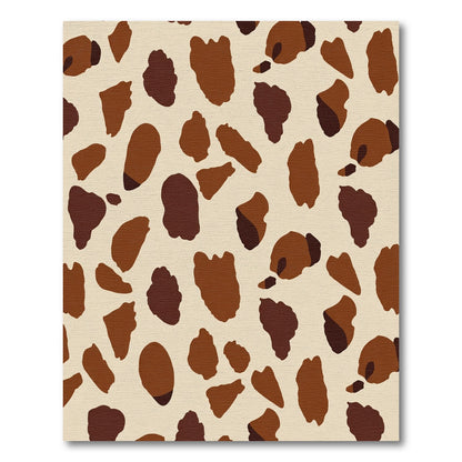 Earthy Brown Spotted Organic Layout Rug
