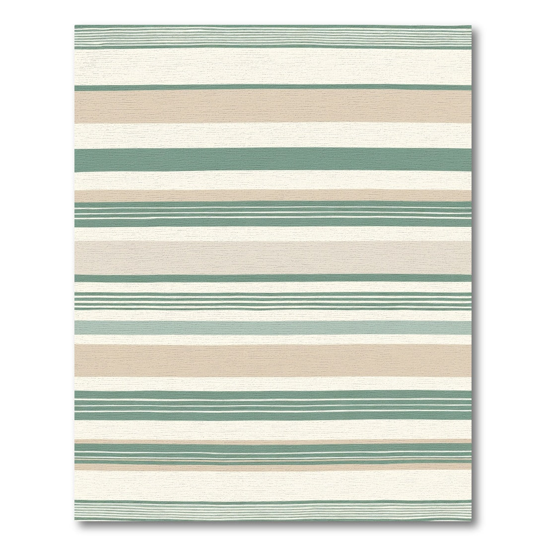 Earthy Green Tones Striped Rug