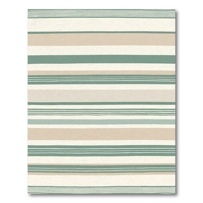 Earthy Green Tones Striped Rug