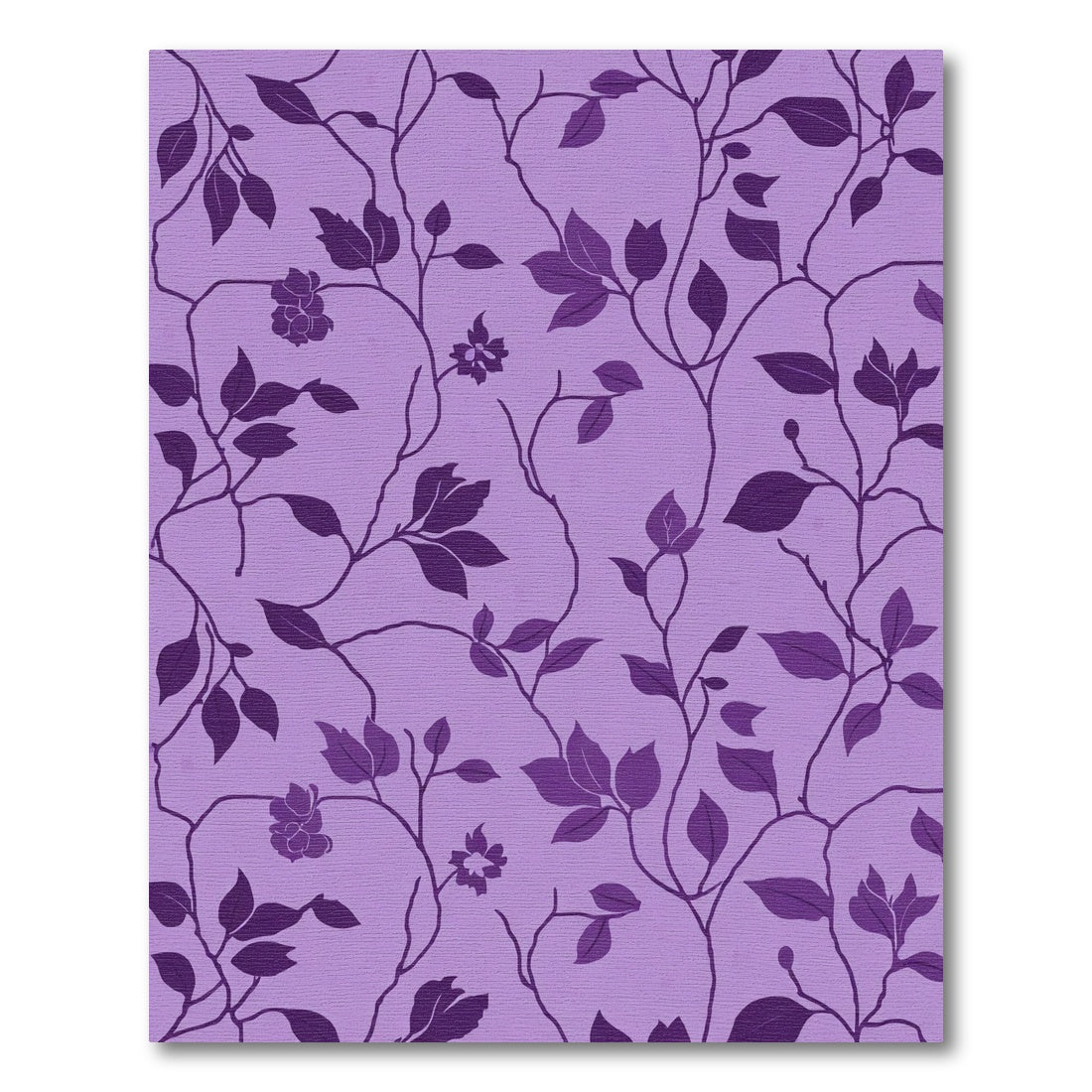 Lavender Floral Vine Accent Rug