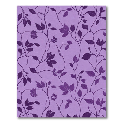Lavender Floral Vine Accent Rug