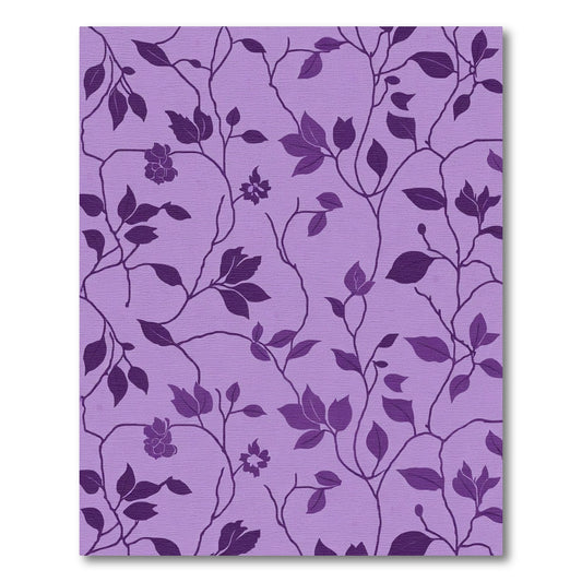 Lavender Floral Vine Accent Rug