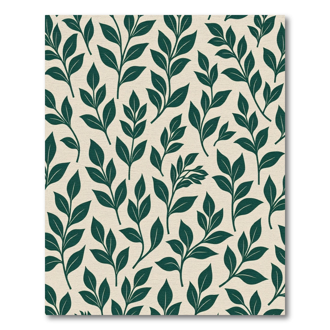 Deep Emerald Botanical Branch Repeat Rug