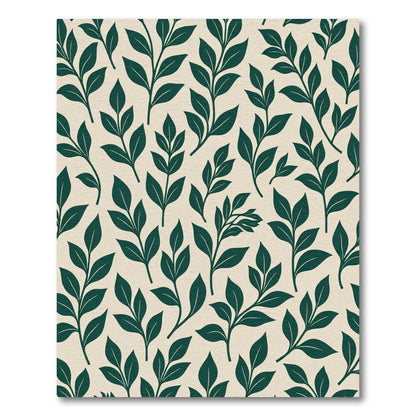Deep Emerald Botanical Branch Repeat Rug