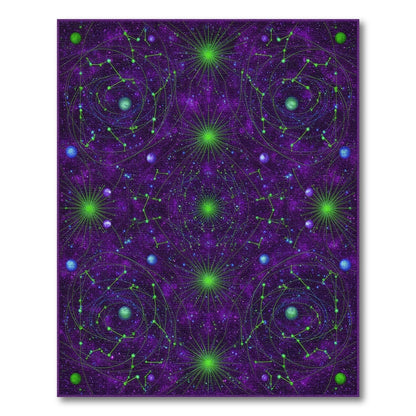 Abstract Area Purple Cosmic Constellation Area Rug