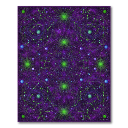 Abstract Area Purple Cosmic Constellation Area Rug