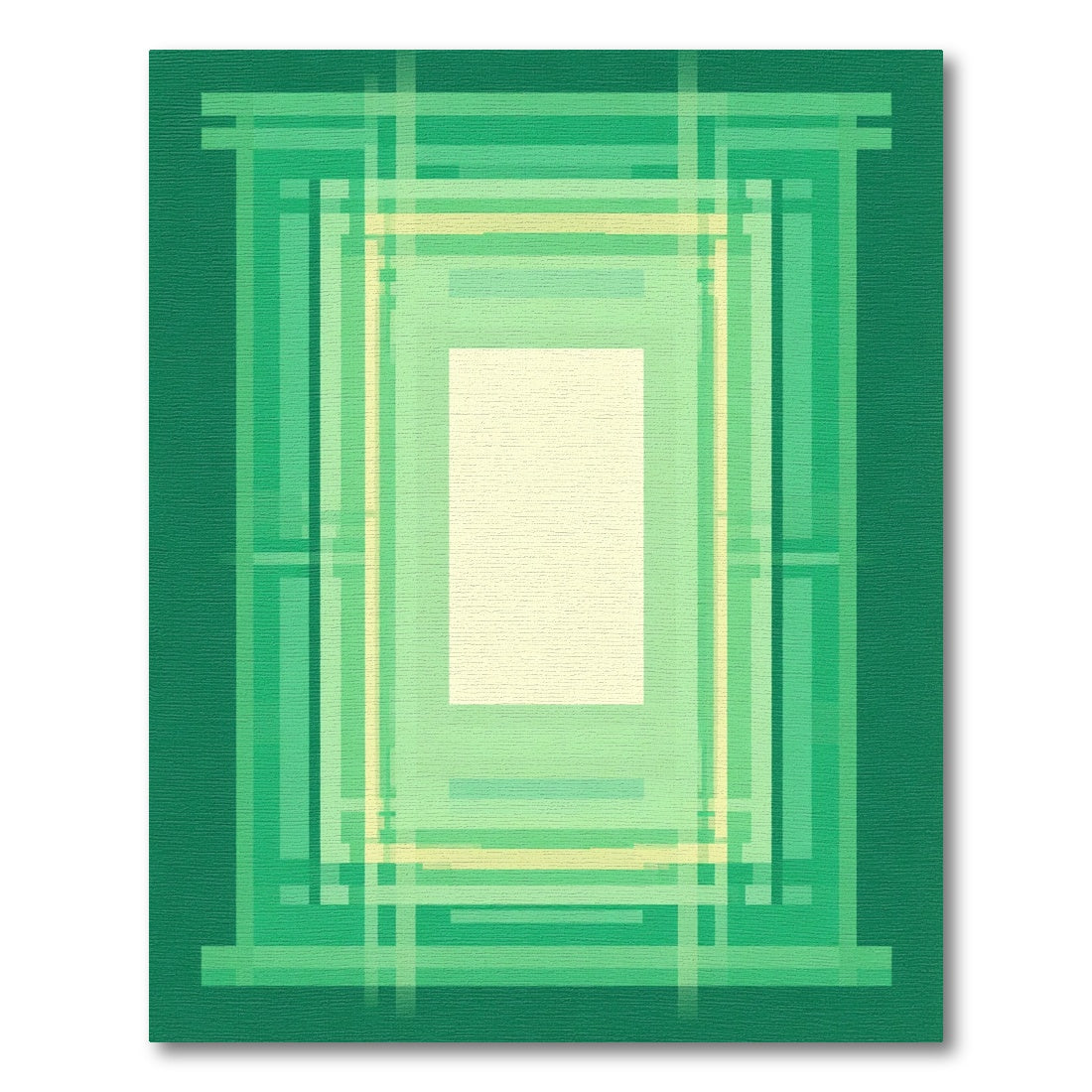 Emerald Geo Overlap Tunnel Rug