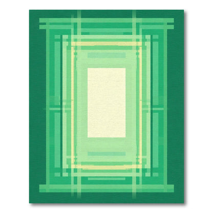 Emerald Geo Overlap Tunnel Rug